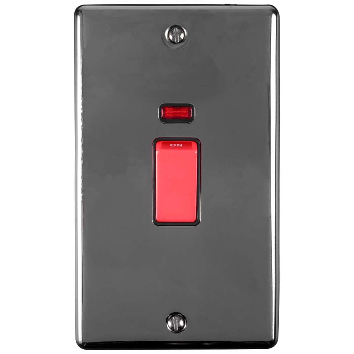45Amp DP Cooker Switch With Neon Indicator - Double Plate