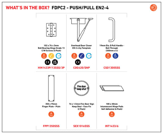 Commercial Fire Door Pack - Push EN2-4 Pull