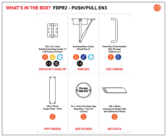 Residential Fire Door Pack - Push EN3 Pull