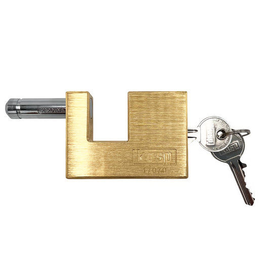 70mm Closed Shackle Brass Shutter Padlock