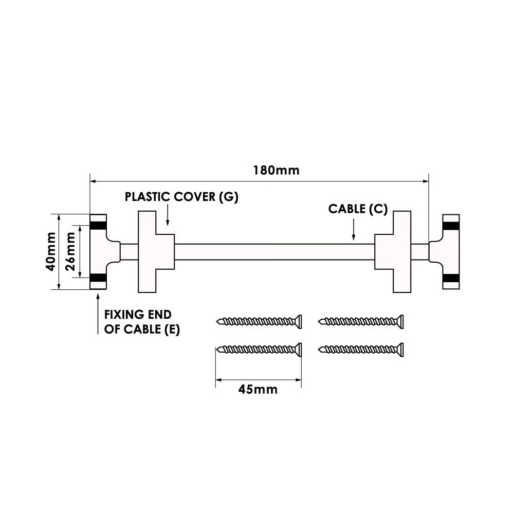 Fixed Cable Window Restrictors