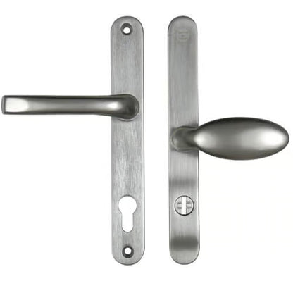 Pro Secure TS007 2* Lever Moveable Pad UPVC Multipoint Door Handles - 92/62mm PZ Sprung 212mm Screw Centres