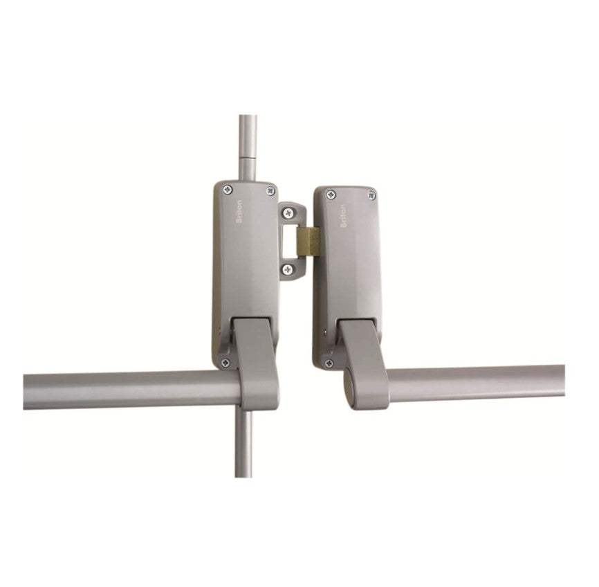 377 Three Point EN1125 Double Rebated Push Bar Set - For Wooden Panic Exit Doors