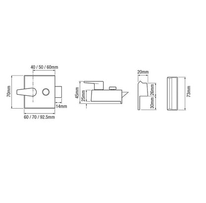 1028 Non Deadlocking Nightlatch (case only)