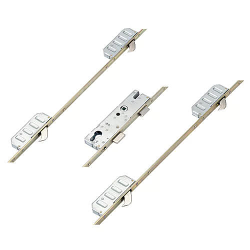 Cobra Latch Deadbolt 4 Hooks Lift Lever and Split Spindle Multipoint Door Lock