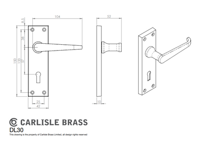 Victorian Ascot Lever on Backplate