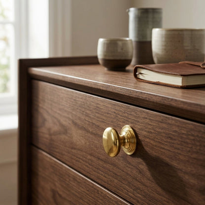 Waltz Round Cupboard Knob on Stepped Rose
