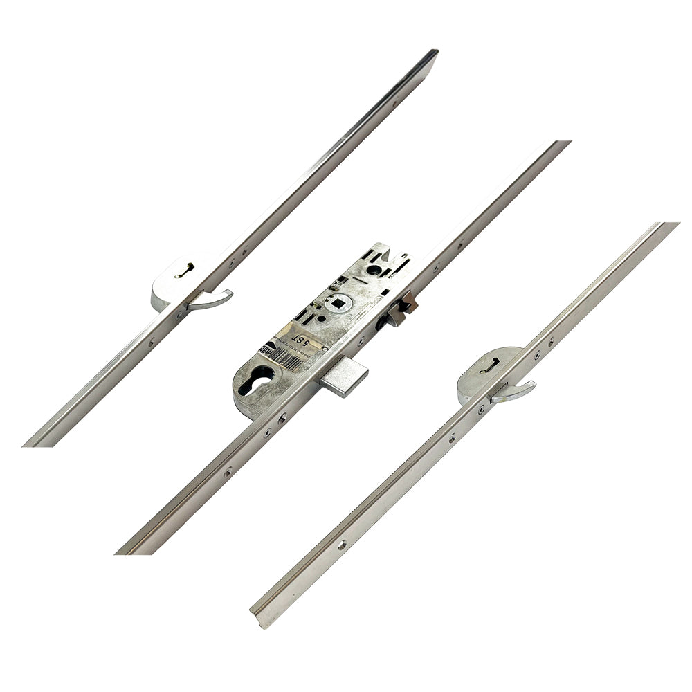 Latch Deadbolt 2 Hook Bolts Lift Lever Split Spindle Multipoint Door Lock