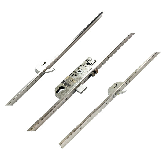 Latch Deadbolt 2 Hook Bolts Lift Lever Split Spindle Multipoint Door Lock