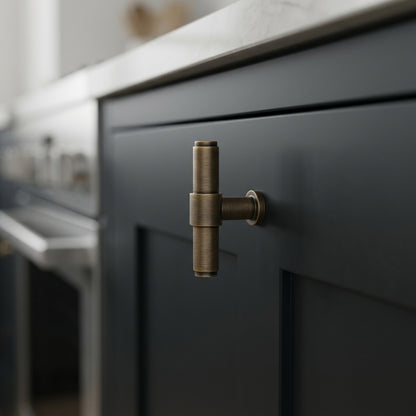 Kingston Plain T-Bar Cupboard Knob 80mm Length