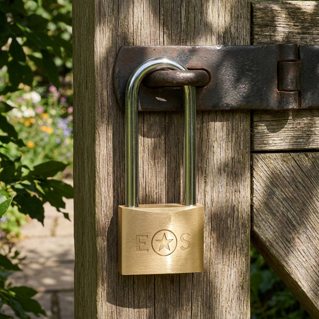 Long Shackle Brass Padlock