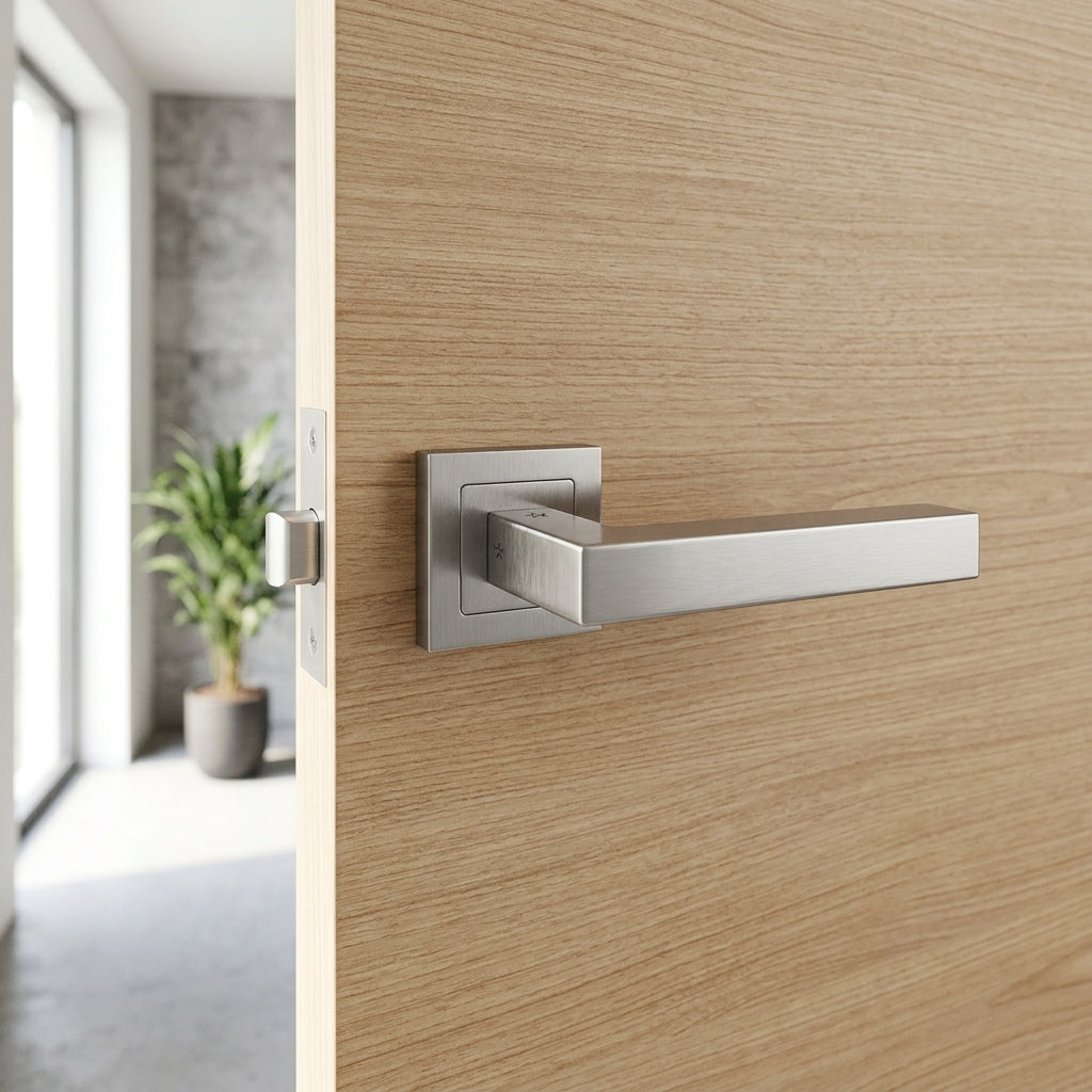 Alvar Designer Lever on Sprung Square Rose