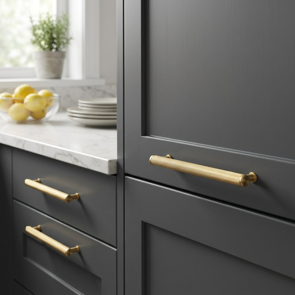 Crispin Knurled T-bar Cupboard Pull Handle
