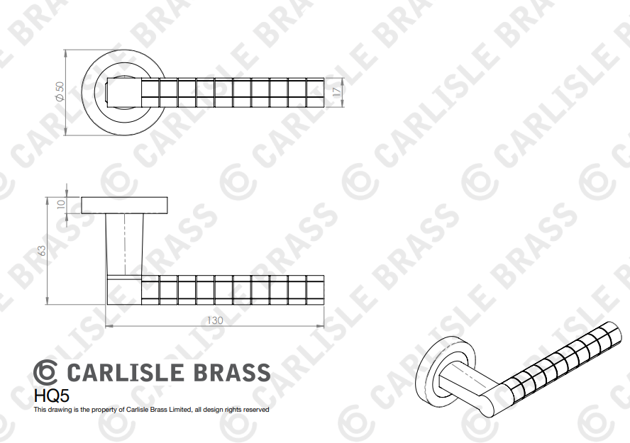 Hey Quadra lever handle on threaded round rose