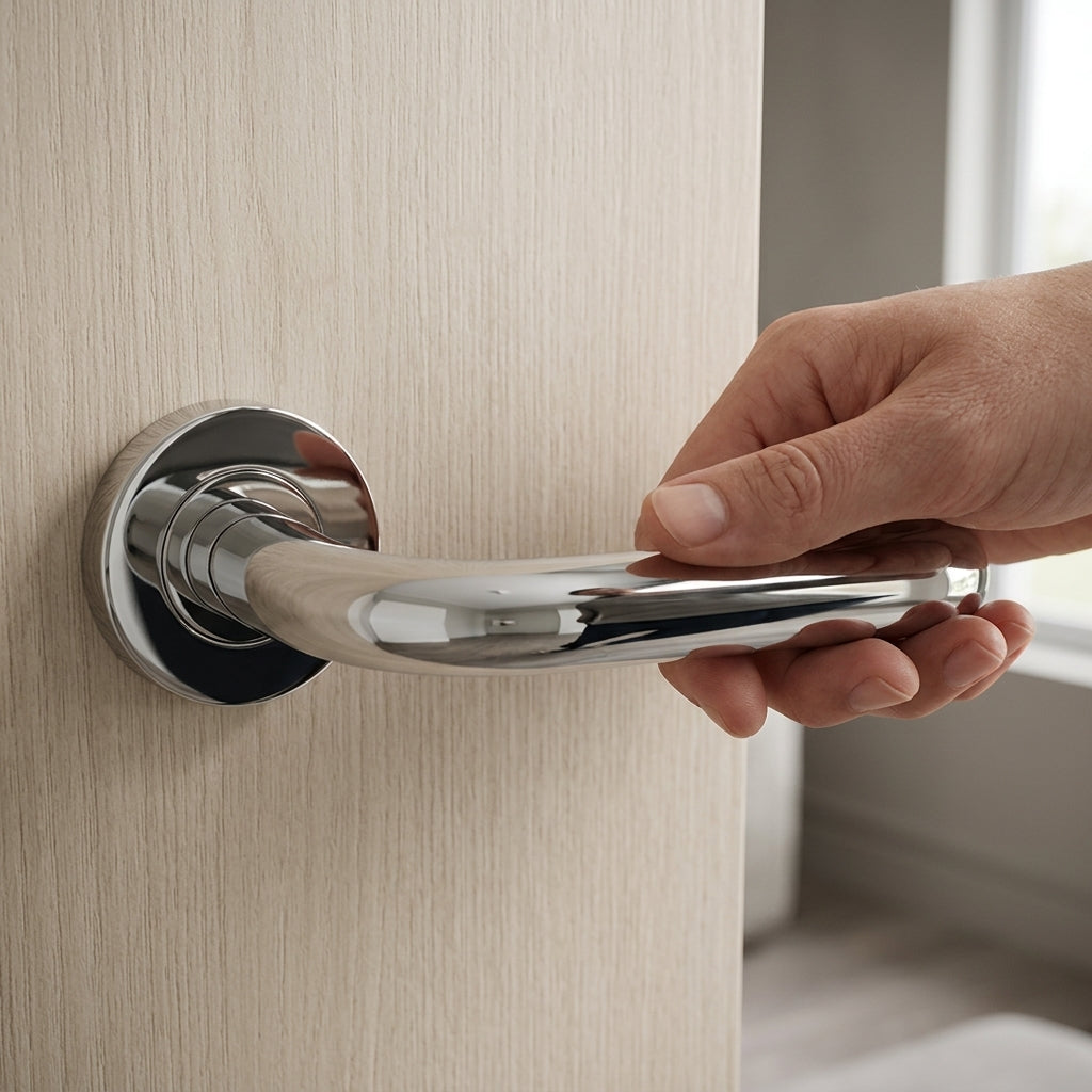 Grade 304 Nera 19mm Safety Lever on Sprung Push-on Round Rose