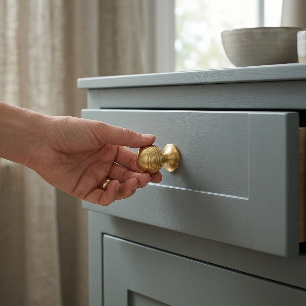 Caesar Cupboard Knob on Round Rose
