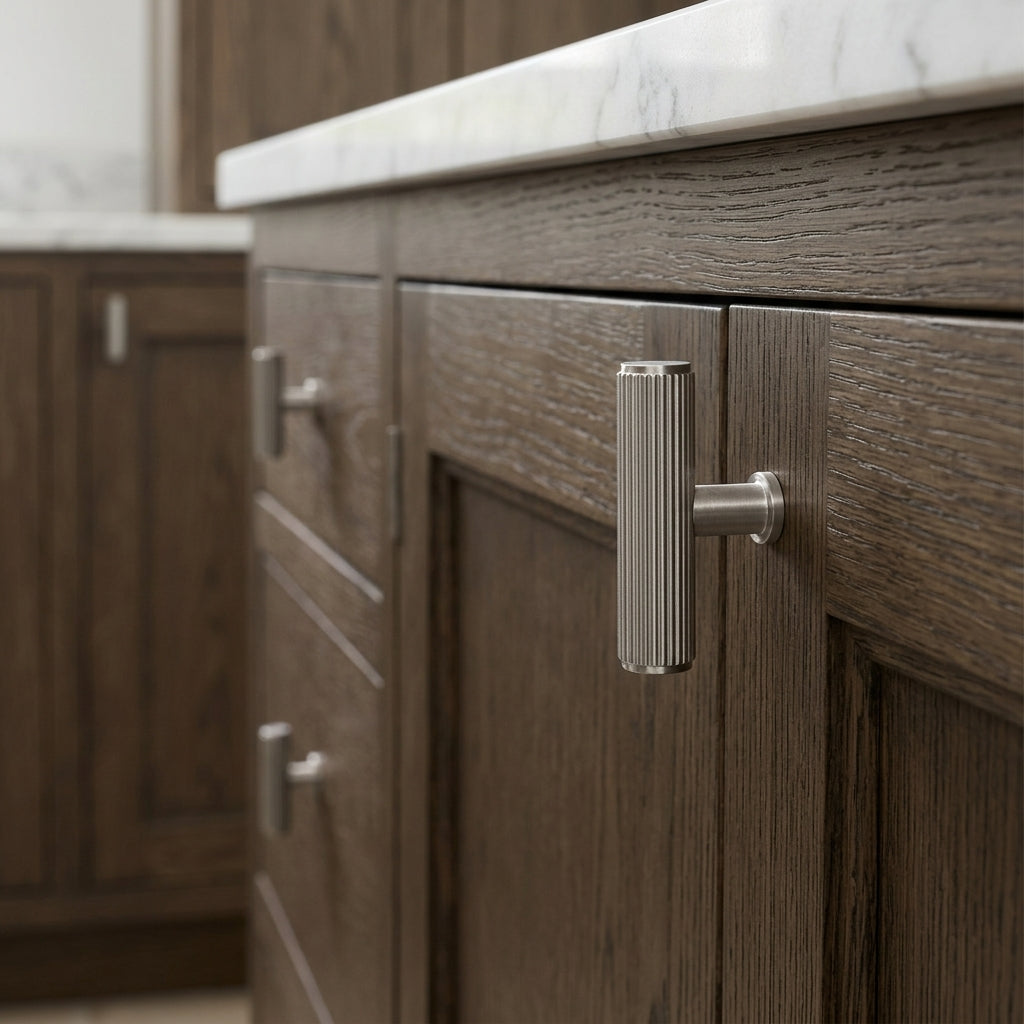 Crispin Reeded T-bar Cupboard Knob