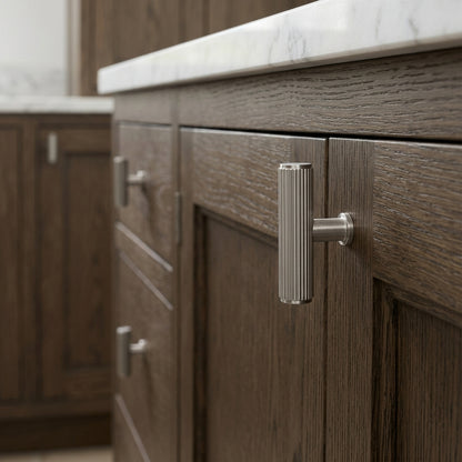 Crispin Reeded T-bar Cupboard Knob