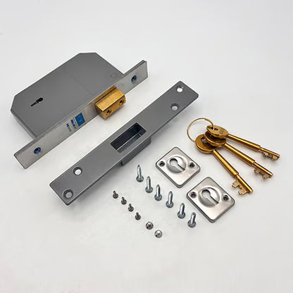 5 Lever Upright Mortice Deadlock Satin