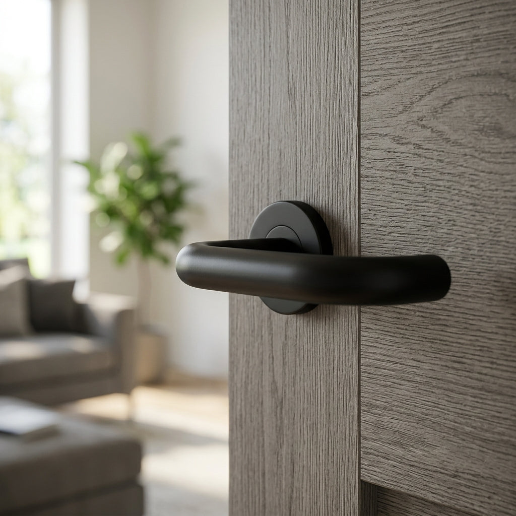 Grade 304 Nera 19mm Safety Lever on Sprung Push-on Round Rose