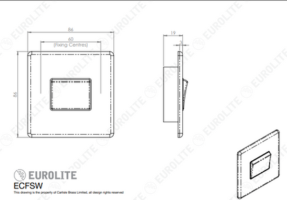 Concealed 3mm Fan Isolator Switch