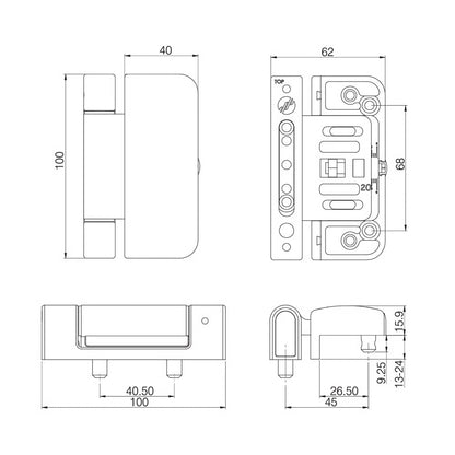 Evolution 3D Security Flag Hinge