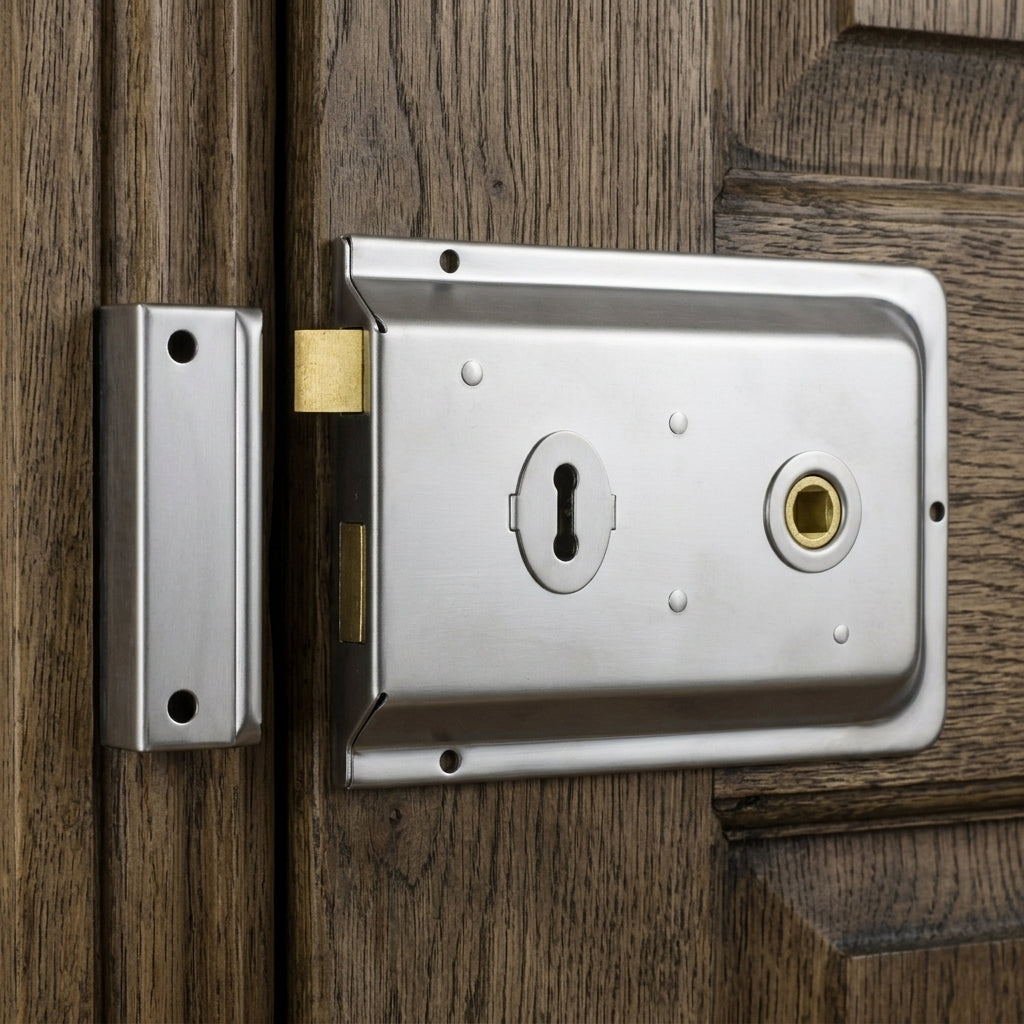 RSE8064 Flanged Rim Lock