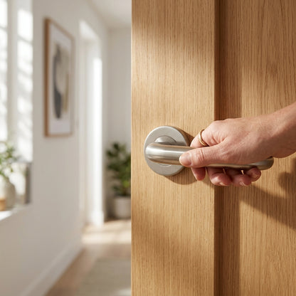 Nera 22mm Safety Lever on Sprung Push-on Round Rose