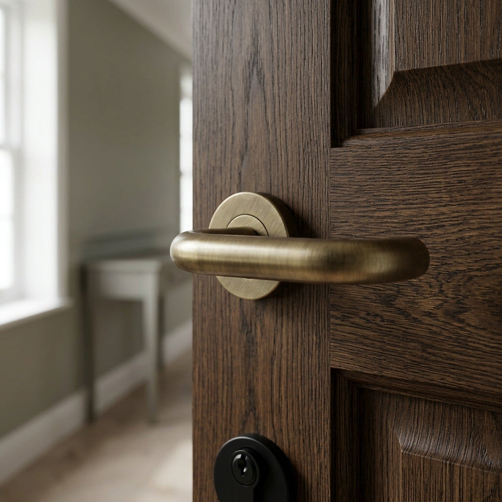 Grade 304 Nera 19mm Safety Lever on Sprung Push-on Round Rose