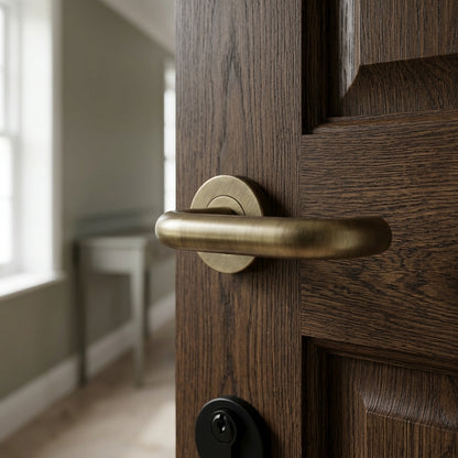 Grade 304 Nera 19mm Safety Lever on Sprung Push-on Round Rose