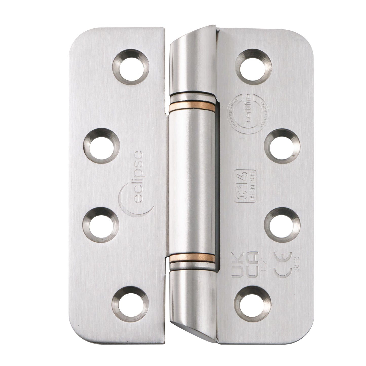 102x76x3mm Grade 14 Satin Stainless Steel Anti-Ligature Hinge