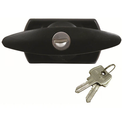 Garage Door T Handle - Square Spindle - Short Lugs - Rear Fix