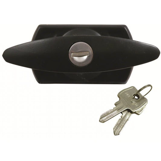 Garage Door T Handle - Square Spindle - Short Lugs - Rear Fix