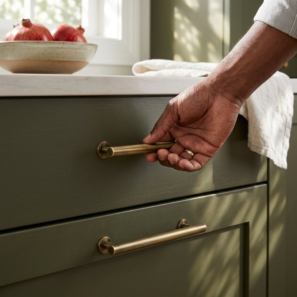 Round T-Bar Cupboard Pull Handle