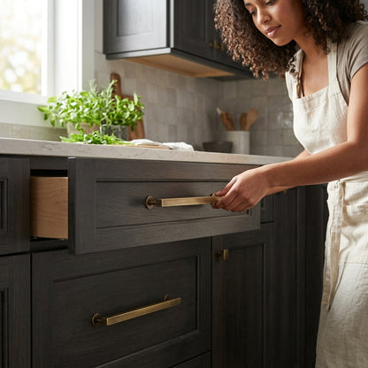 Square T-Bar Cupboard Pull Handle