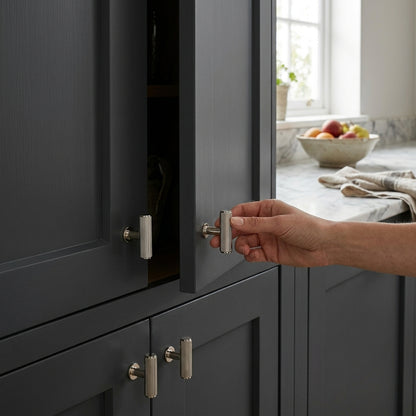Crispin Reeded T-bar Cupboard Knob