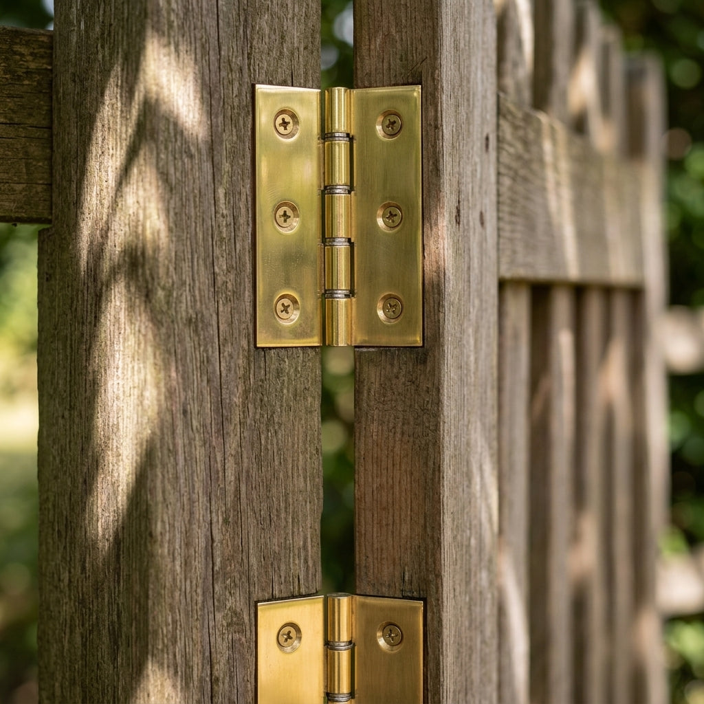 Double Steel Washered Brass Butt Hinge