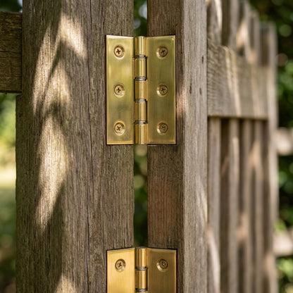 Double Steel Washered Brass Butt Hinge