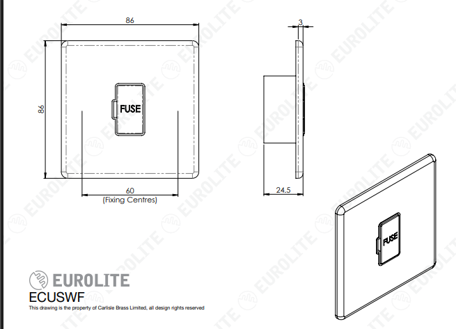 Concealed 3mm Unswitched Fuse Spur