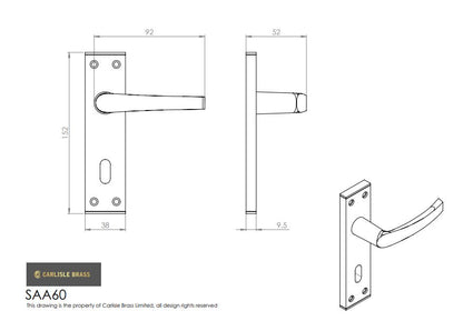 Aluminium MIAL Lever on backplate