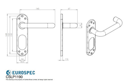 Stainless Steel Safety and Straight Lever on Inner Backplate
