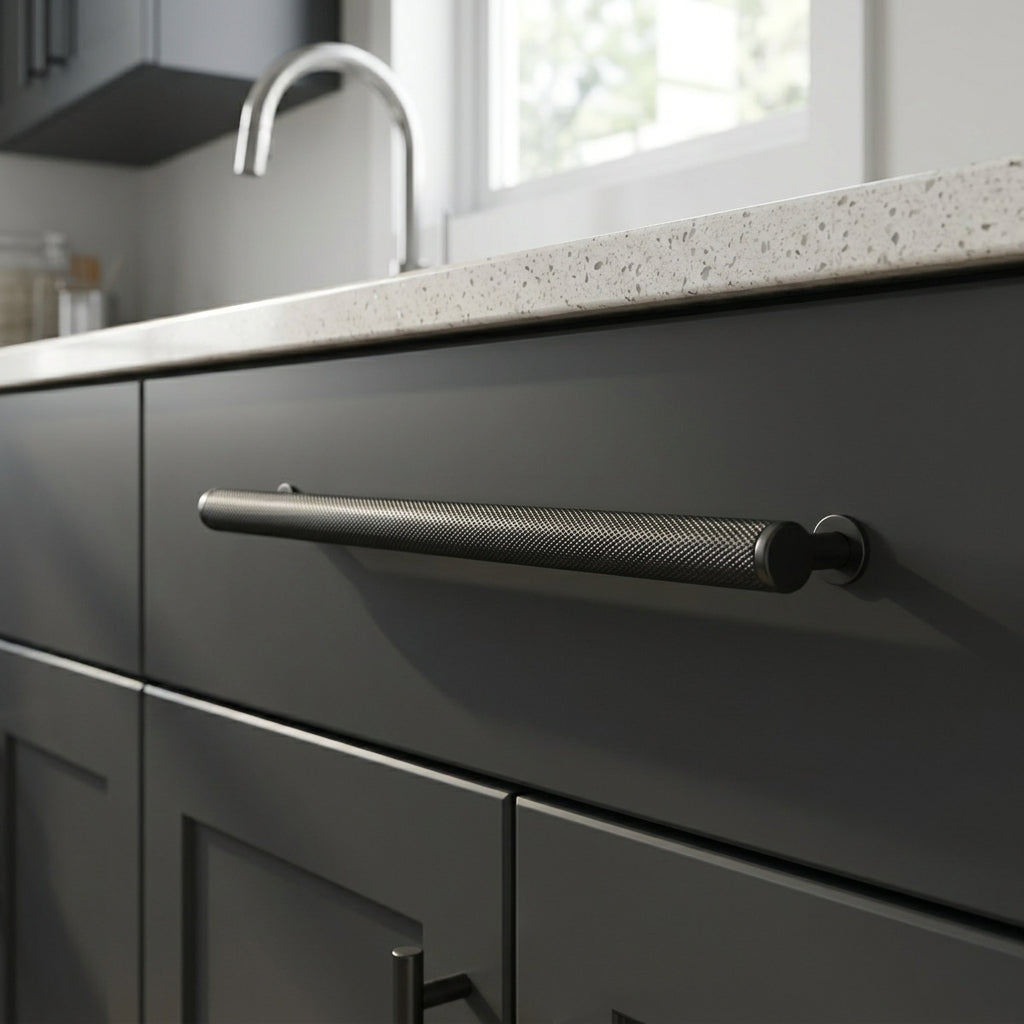 Crispin Knurled T-bar Cupboard Pull Handle