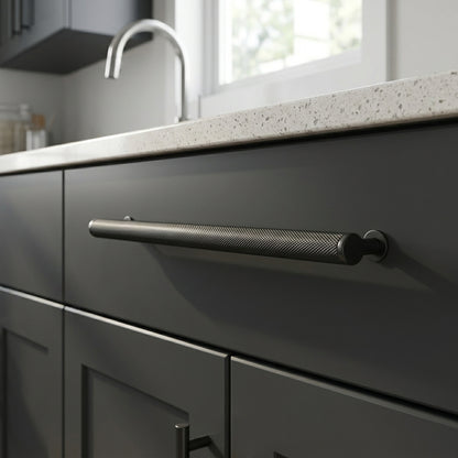 Crispin Knurled T-bar Cupboard Pull Handle