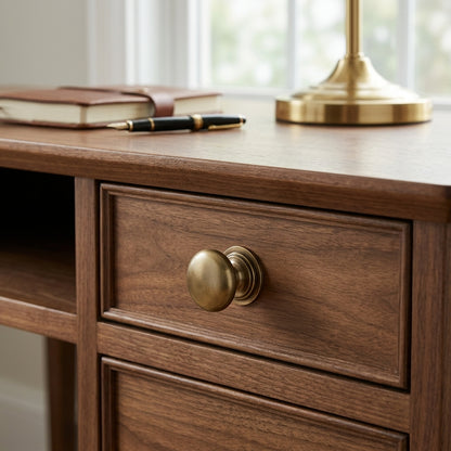 Waltz Round Cupboard Knob on Stepped Rose