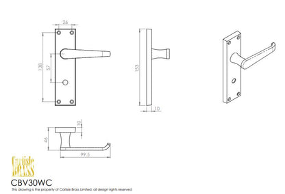 Contract Victorian Lever on Backplate