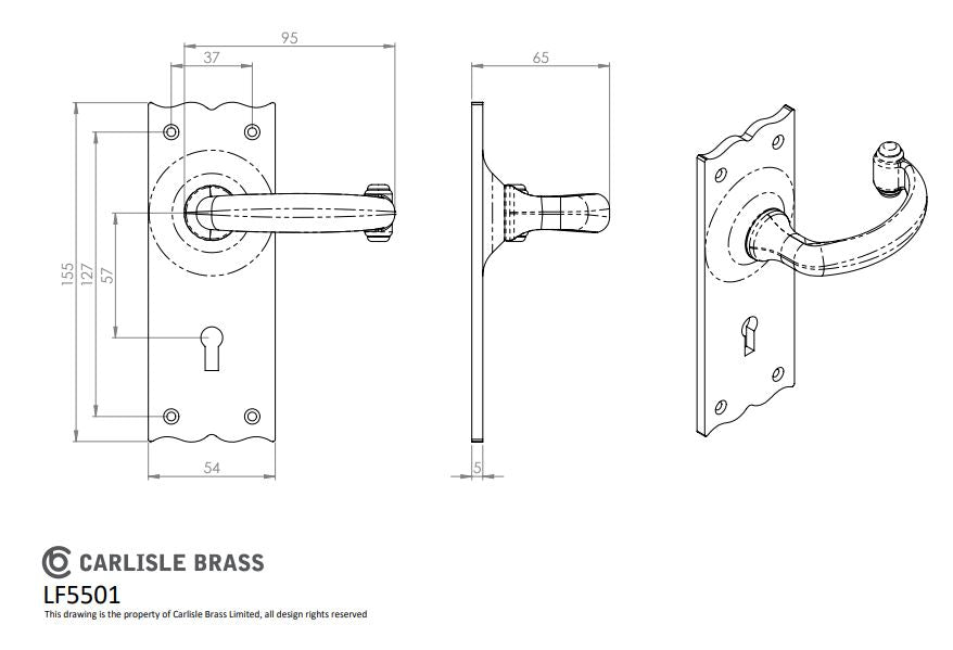 Traditional Lever on Backplate