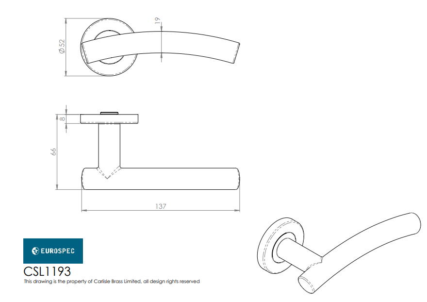 Curved Lever on Sprung Rose