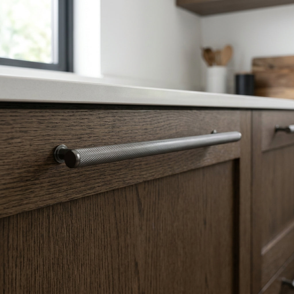 Crispin Knurled T-bar Cupboard Pull Handle