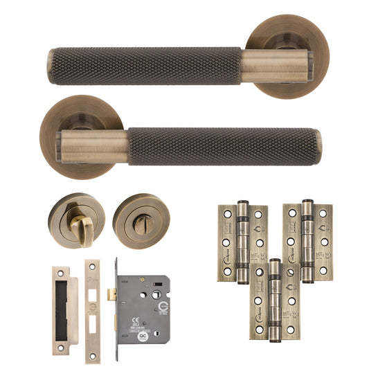 Knurled Lever Bathroom Pack (3 Finishes)