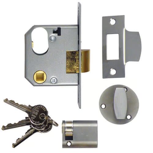 2332 Oval Mortice Nightlatch Kit Complete With Oval Key & Key Cylinder